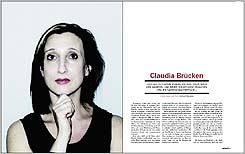 Claudia Brücken saksa ajalkirjas Alert.